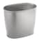 Interdesign iDesign Kent Silver Plastic Oval Wastebasket 93446 - alternate 1